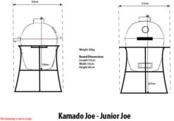 Kamado Joe Junior Keramikgrill -Broil King Verkäufe 16054 Kamado Joe Junior Diagramm