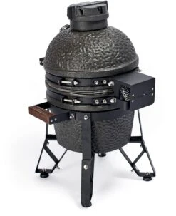 The Bastard Keramikgrill Urban Small - Schwarz Matt - Modell 2023 19 The Bastard Keramikgrill Urban Small - Schwarz Matt - Modell 2023 -Broil King Verkäufe Bastard Keramikgrill Urban Small rueckseite Scharnier BU206