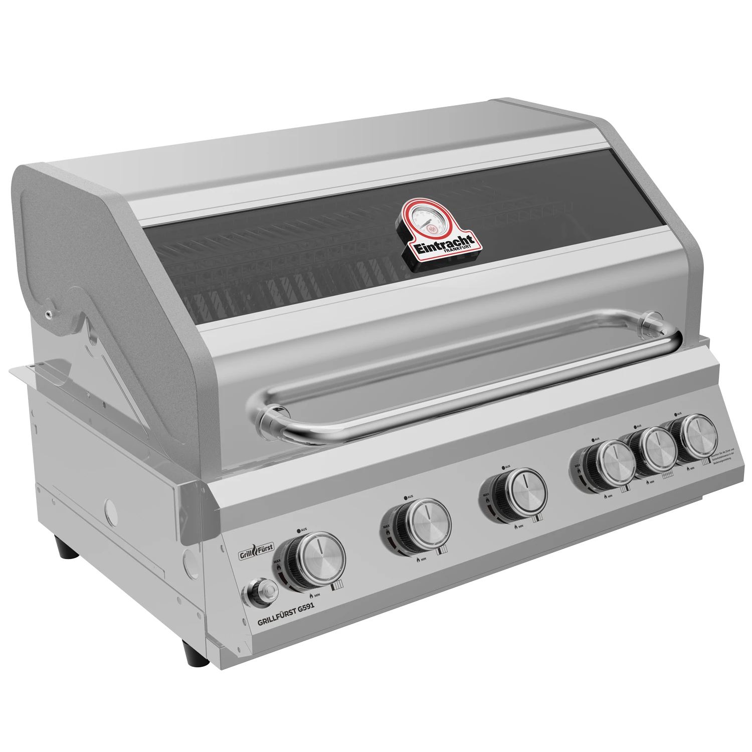 Grillfürst G591G 5-Brenner Einbaugrill - Eintracht Frankfurt Edition - Gusseisenroste 2 Grillfürst G591G 5-Brenner Einbaugrill - Eintracht Frankfurt Edition - Gusseisenroste – Bild 2