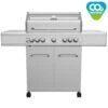 Grillfürst G521E 5-Brenner Edelstahl-Gasgrill Mit Hochtemperaturbrenner, Heckbrenner Und Edelstahl Rosten -Broil King Verkäufe Grillfuerst Gasgrill G521E CO2 neutral