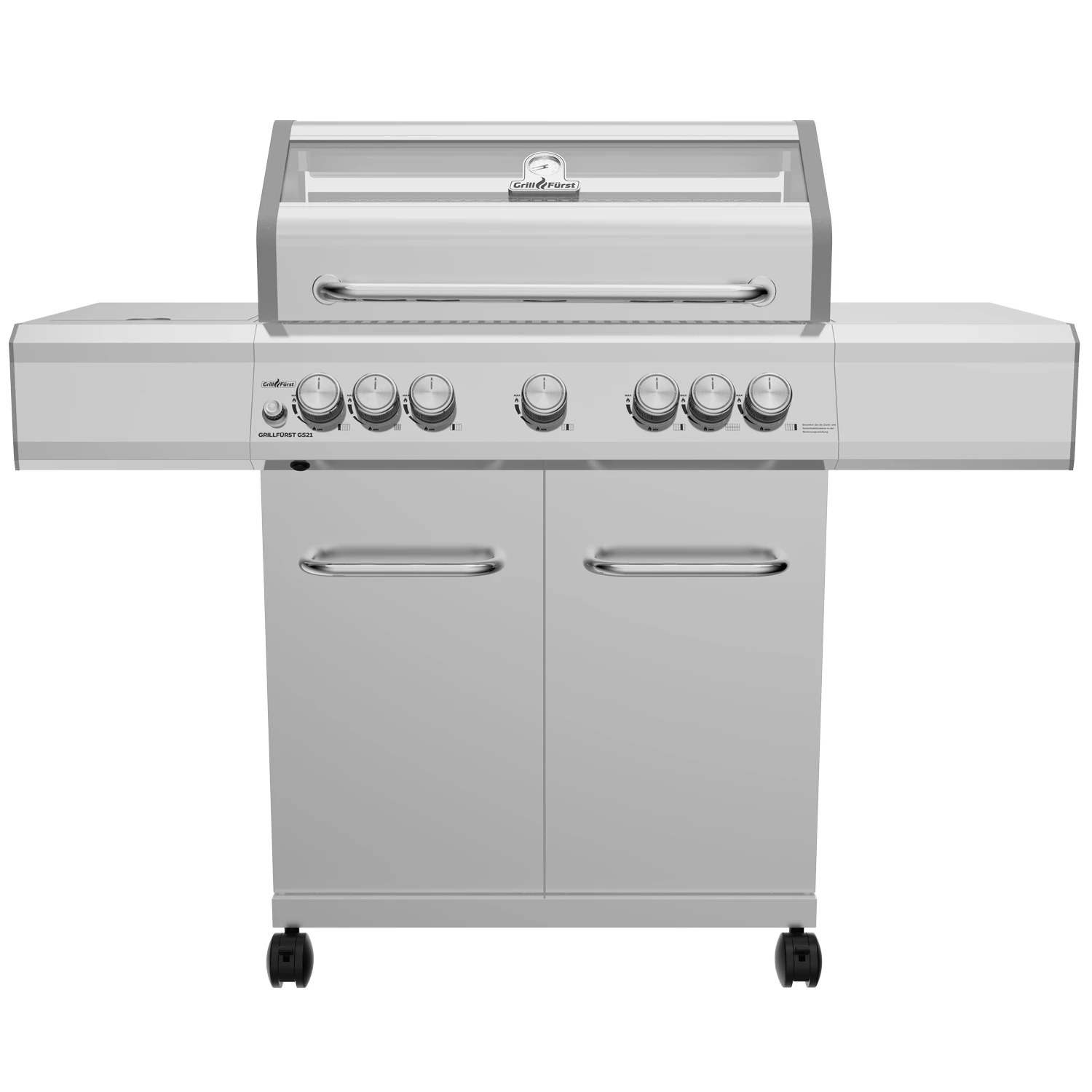 Grillfürst G521G 5-Brenner Edelstahl-Gasgrill Mit Hochtemperaturbrenner, Heckbrenner Und Gusseisen Rosten - X-DEAL Inkl. Zubehörpaket 1 Grillfürst G521G 5-Brenner Edelstahl-Gasgrill Mit Hochtemperaturbrenner, Heckbrenner Und Gusseisen Rosten - X-DEAL Inkl. Zubehörpaket
