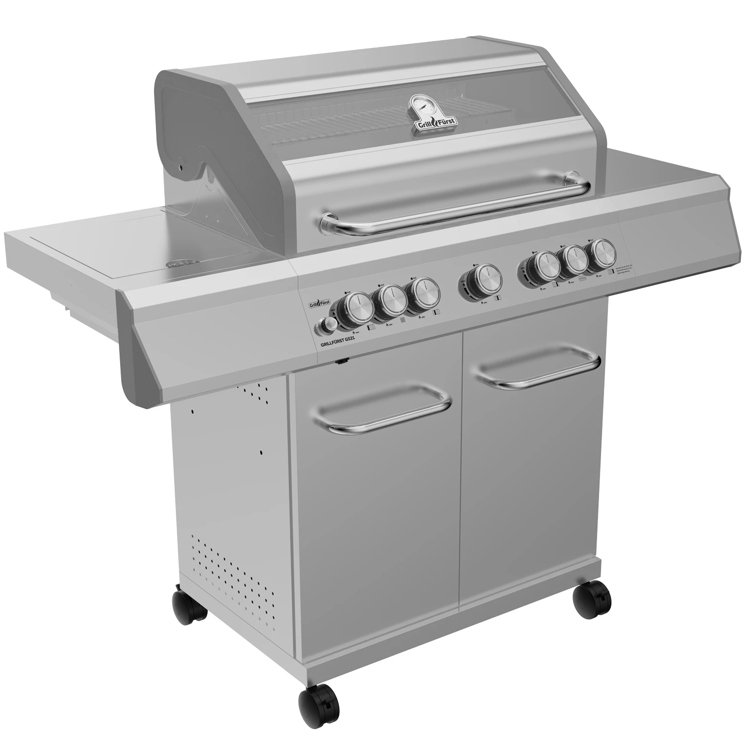 Grillfürst G521G 5-Brenner Edelstahl-Gasgrill Mit Hochtemperaturbrenner, Heckbrenner Und Gusseisen Rosten - X-DEAL Inkl. Zubehörpaket 2 Grillfürst G521G 5-Brenner Edelstahl-Gasgrill Mit Hochtemperaturbrenner, Heckbrenner Und Gusseisen Rosten - X-DEAL Inkl. Zubehörpaket – Bild 2
