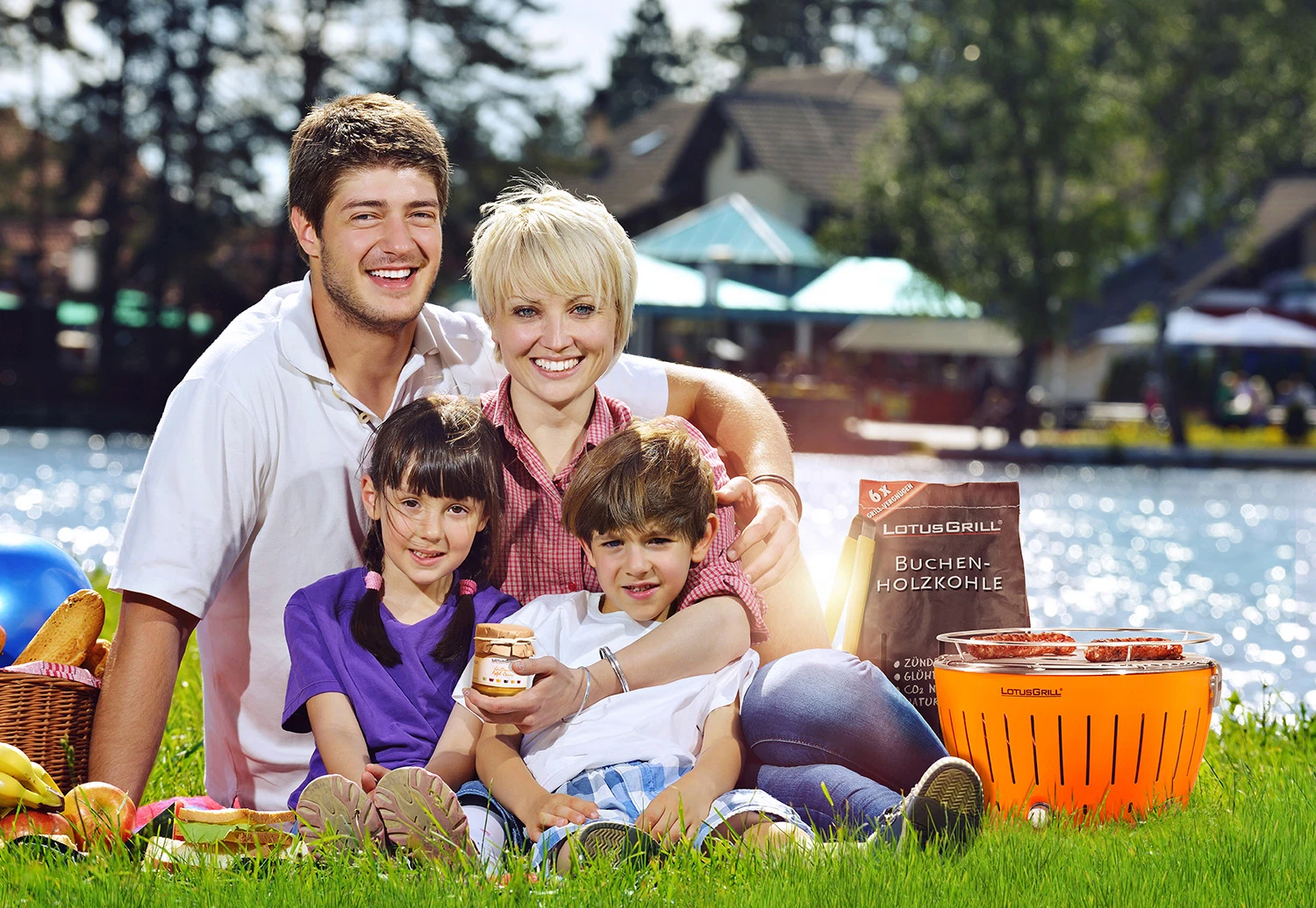 LotusGrill Classic - Holzkohle Tischgrill - Mandarineorange Inkl. Tasche 2 LotusGrill Classic - Holzkohle Tischgrill - Mandarineorange Inkl. Tasche – Bild 2