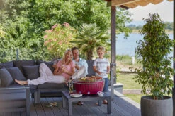 LotusGrill XXL - Holzkohle Grillstation - Feuerrot -Broil King Verkäufe LotusGrill XXL Feuerrot ohne Wagen Tischgrill