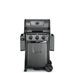 Napoleon Freestyle 365 Gasgrill, Graphit - Modell 2023 - X-DEAL Inkl. Drehspiess -Broil King Verkäufe Napoleon Freestyle 365 Gasgrill front Seiten abgeklappt