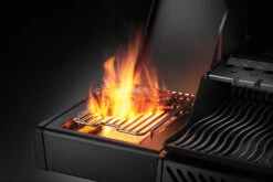Napoleon Phantom Rogue SE 425 Gasgrill, Mattschwarz Mit Sizzle Zone Und Heckbrenner - Modell 2023 -Broil King Verkäufe Napoleon Phantom Rogue RSE425SIBK 1PHM Detail Side Burnr Food