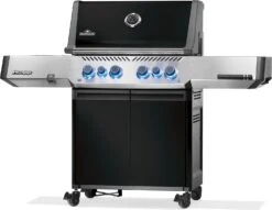 Napoleon Prestige 500 Gasgrill, Schwarz - Mit Safety Glow - X-DEAL Inkl. Grillthermometer, Schneidebrett Und Windschild Für SIZZLE ZONE -Broil King Verkäufe Napoleon Prestige 500 Gasgrill schwarz
