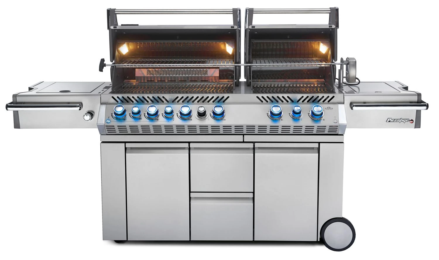 Napoleon Prestige Pro 825-3 Edelstahl Gasgrill Inkl. Drehspieß Und Bodenbeleuchtung + Gratis Napoleon Holzkohlegrill Kugelgrill Ø 57cm 3 Napoleon Prestige Pro 825-3 Edelstahl Gasgrill Inkl. Drehspieß Und Bodenbeleuchtung + Gratis Napoleon Holzkohlegrill Kugelgrill Ø 57cm – Bild 3