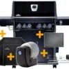 Napoleon Rogue SE 525 Gasgrill - All-black - Mit Sizzle Zone Und Heckbrenner - Grillfürst Edition Inkl. Grill Control Und Zubehörpaket - Smart Deal - Modell 2022