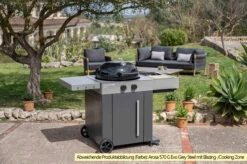 Outdoorchef Gas Kugelgrill Arosa 570 G Evo Black Style - Inkl. Blazing-/Cooking Zone Kit Plus -Broil King Verkäufe Outdoorchef Arosa 570 G Evo Grey Steel Blazing Zone
