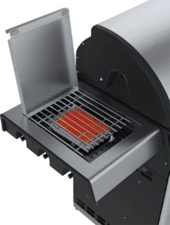 Outdoorchef Dualchef 325 G Gasgrill Mit Seitenkocher + BLAZING ZONE Infrarotbrenner + DGS Gusseisen Grillrost 2 Stk. + DGS Gemüse Grillrost 2 Stk. -Broil King Verkäufe Outdoorchef Blazing Zone Dualchef 18 212 80 eingeschaltet 2
