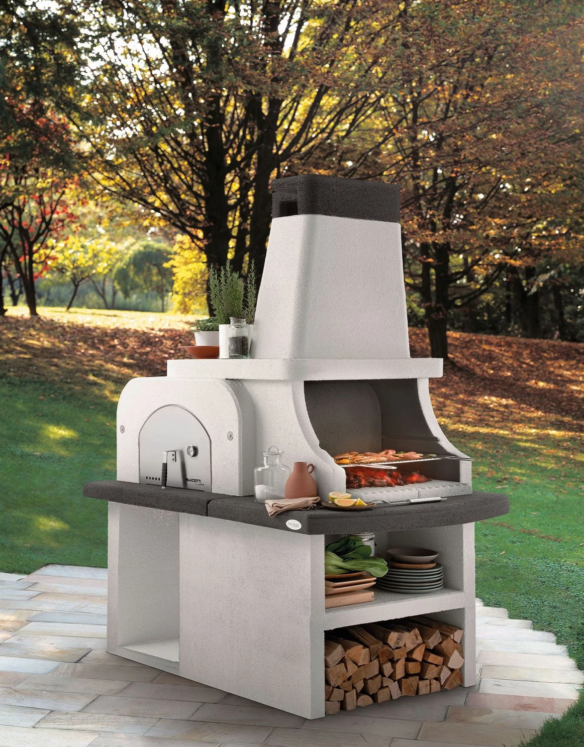 Palazzetti Grillkamin Bastia Mit Pizzaofen Inkl. Montagematerial 3 Palazzetti Grillkamin Bastia Mit Pizzaofen Inkl. Montagematerial – Bild 3