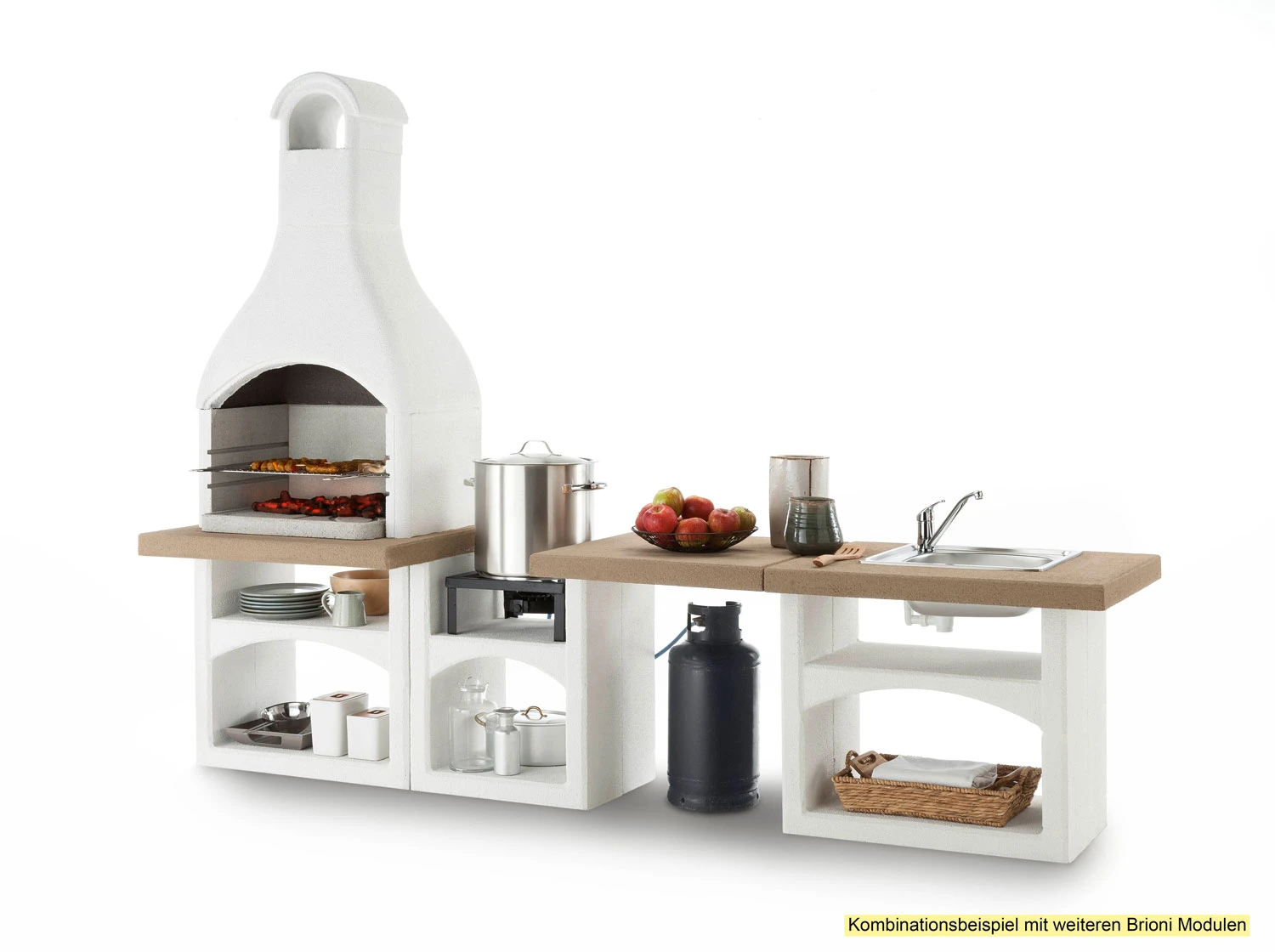 Palazzetti Outdoor Küche: Modul Mit Spüle Für Brioni Grillkamin Inkl. Montagematerial 1 Palazzetti Outdoor Küche: Modul Mit Spüle Für Brioni Grillkamin Inkl. Montagematerial