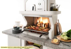 Palazzetti Grillkamin Pamplona Mit Pizzaofen Inkl. Montagematerial -Broil King Verkäufe Palazzetti Grillkamin Pamplona Feuerraum
