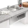 Palazzetti Gartenküche: Modul Spüle, Marmortech Grau 3 Palazzetti Gartenküche: Modul Spüle, Marmortech Grau -Broil King Verkäufe Palazzetti Outdoor Kueche Modul Spuele Granit grau Kombination