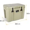 Petromax Kühlbox 50 Liter Sand - Inkl. Sitzkissen, Haft-Unterlage Und Einsatzkorb -Broil King Verkäufe Petromax Kuehlbox kx50 sand Abmessungen aussen