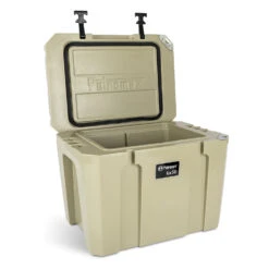 Petromax Kühlbox 50 Liter Sand - Inkl. Sitzkissen, Haft-Unterlage Und Einsatzkorb -Broil King Verkäufe Petromax Kuehlbox kx50 sand open
