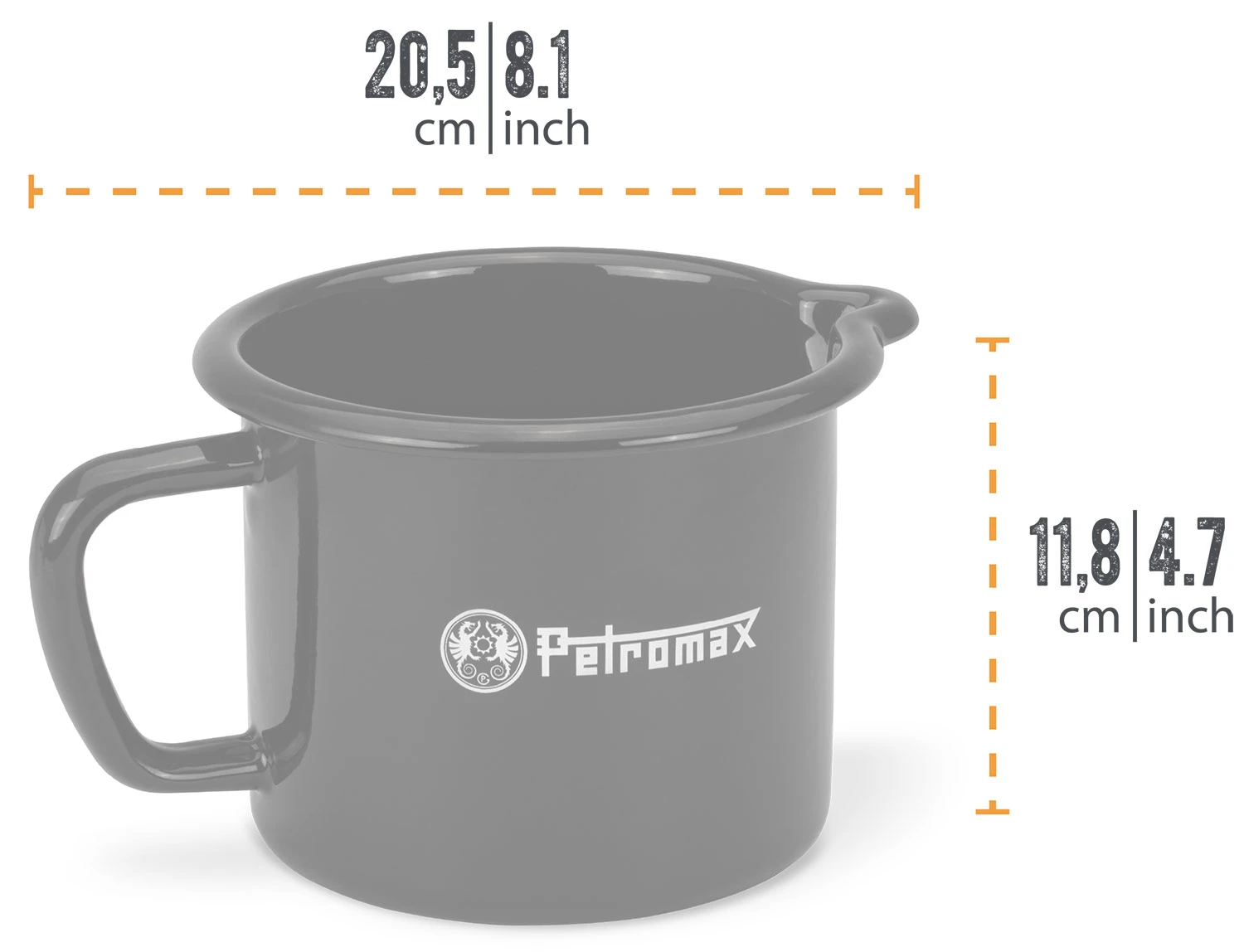 Petromax Emaille Milchtopf / 1400 Ml / Schwarz 3 Petromax Emaille Milchtopf / 1400 Ml / Schwarz – Bild 3
