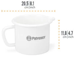 Petromax Emaille Milchtopf / 1400 Ml / Weiß -Broil King Verkäufe Petromax Milchtopf Emaille 1400ml weiss Abmessungen
