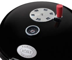 Rösle Holzkohlegrill Kugelgrill No.1 F50 Sport - FC Bayern Edition -Broil King Verkäufe Roesle Holzkohle Kugelgrill Sport F50 FC Bayern Detail Deckel