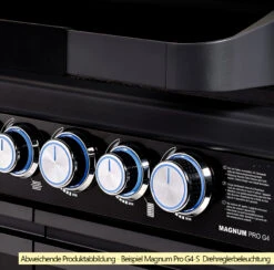 Rösle Gasgrill Magnum PRO G3 - X-DEAL Inkl. Abdeckhaube Und Gusseisen Grillplatte - Modell 2023 -Broil King Verkäufe Roesle Magnum Pro Drehregler Beispiel G4 S 1
