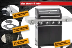 Rösle Gasgrill Videro G4-S VARIO+ Schwarz - Modell 2023 - SMART Deal Inkl. Grillfürst Grill Control + Abdeckhaube Und Grillplatte -Broil King Verkäufe Roesle Videro G4 S Vario Highlights 2