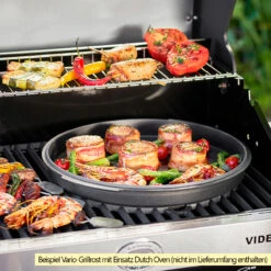 Rösle Gasgrill Videro G4-S VARIO+ Schwarz - Modell 2023 Inkl. Abdeckhaube -Broil King Verkäufe Roesle Videro Gasgrill Vario Grillrost Mood 2