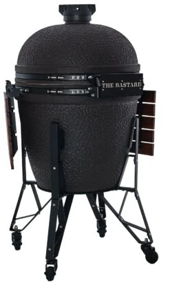 The Bastard Keramikgrill Urban XL - Complete - Schwarz Matt - Modell 2023 -Broil King Verkäufe The Bastard XL Urban Keramikgrill BU210 Seitentisch abgeklappt