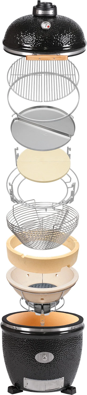Monolith Grill CLASSIC BBQ GURU - PRO-Serie 1.0 Schwarz - MIT Gestell Und Seitentischen 3 Monolith Grill CLASSIC BBQ GURU - PRO-Serie 1.0 Schwarz - MIT Gestell Und Seitentischen – Bild 3