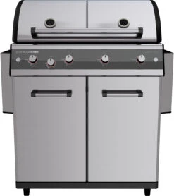 Outdoorchef Dualchef S 425 G Edelstahl Gasgrill Mit Seitenkocher + Blazing Zone Infrarotbrenner + DGS Gusseisen Grillrost 2 Stk. + DGS Gemüse Grillrost 2 Stk. -Broil King Verkäufe outdoorchef dualchef s 425 g abgeklappt 18 700