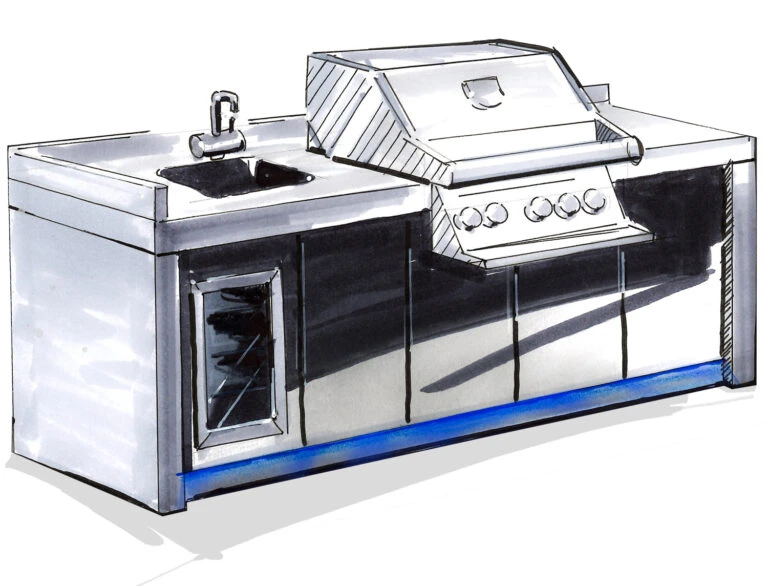 Titelseite 37 Titelseite -Broil King Verkäufe Grillfuerst Outdoor Kueche Gussbeton HPL Kuehlschrank 768x586 1